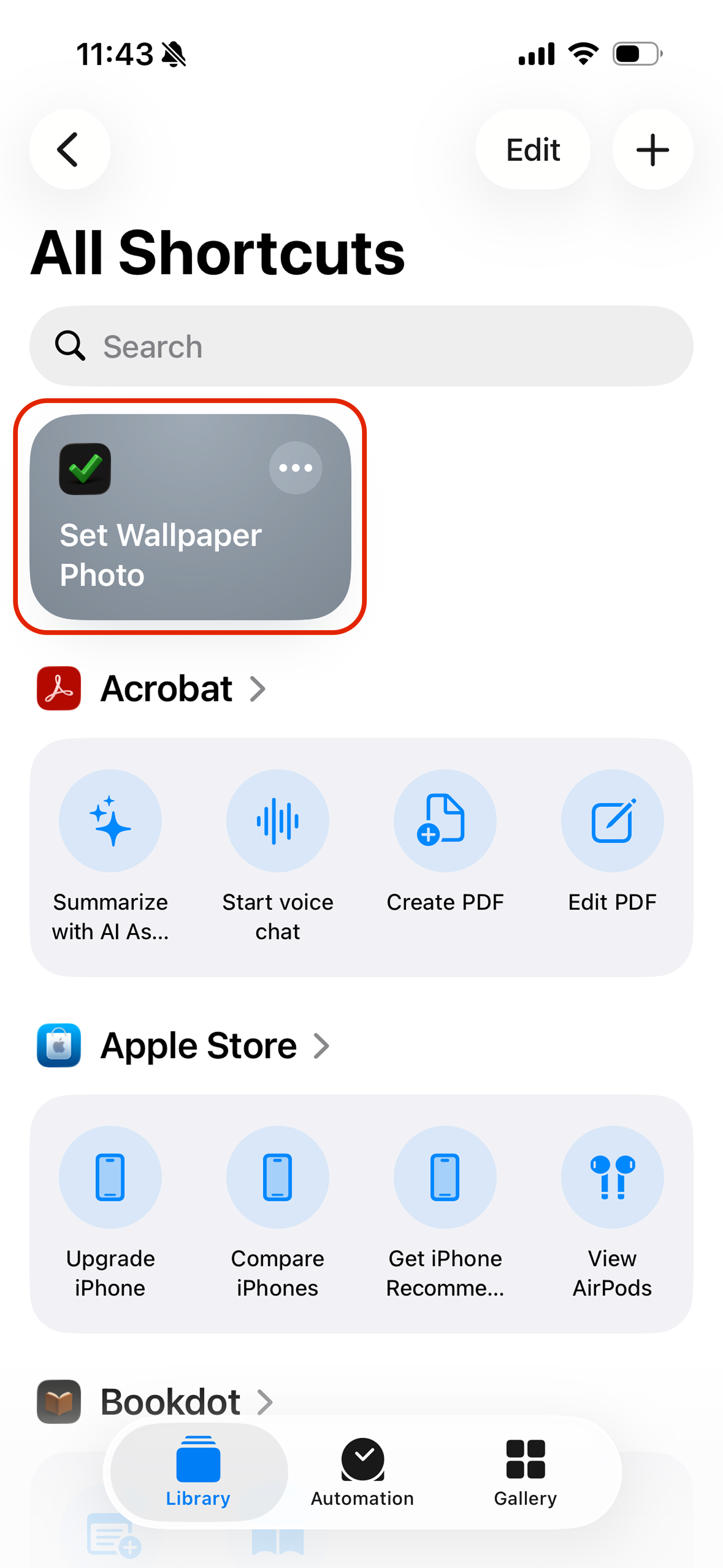 Shortcut is saved and ready to use